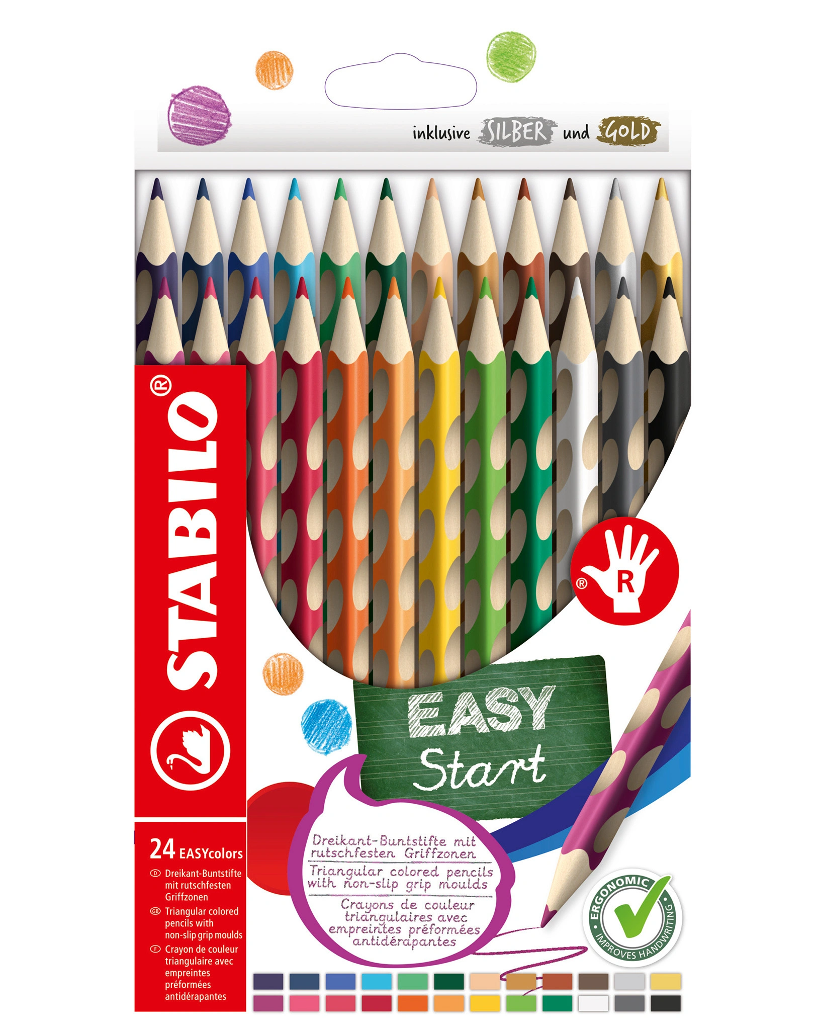 Buntstift STABILO® EASYcolors R 24er-Pack