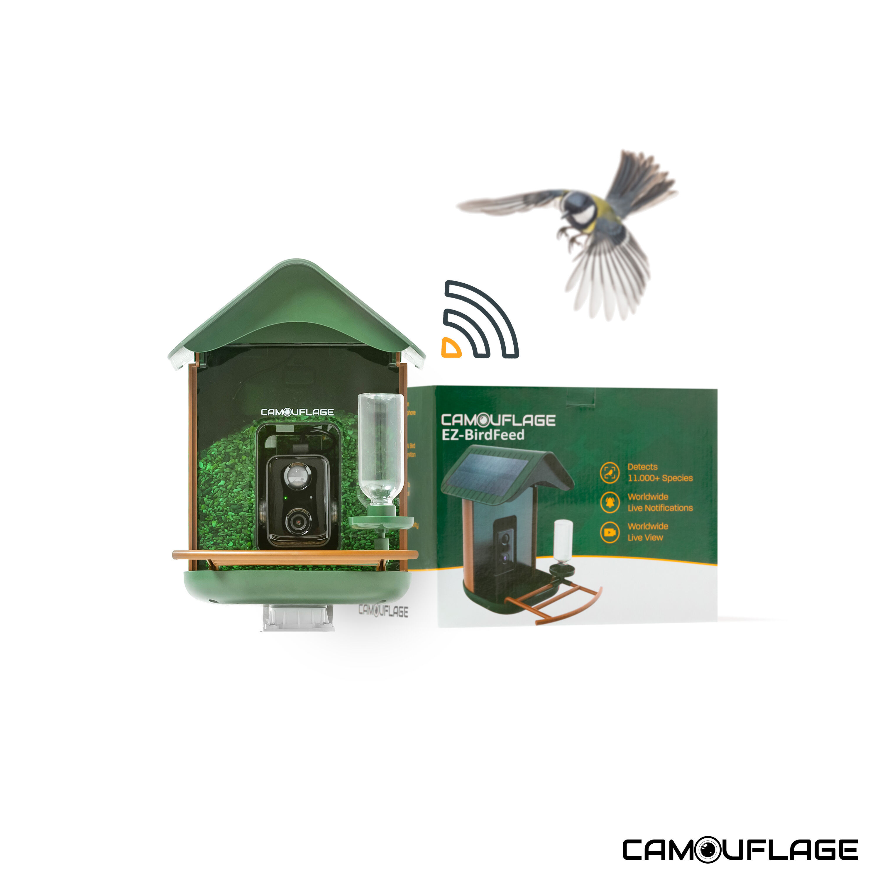 Camouflage Ez Birdfeed - Voederhuis met camera