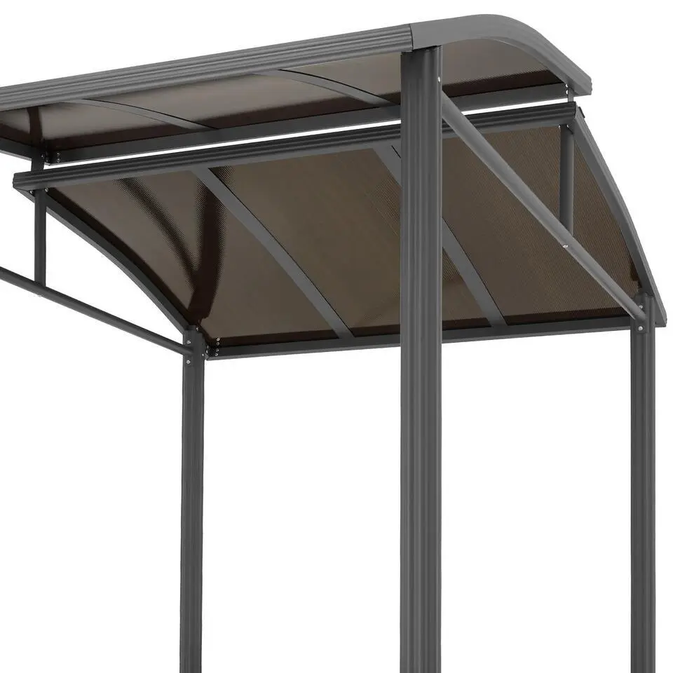 tectake Barbecue-overkapping Asado 2,4x1,5x2,34m, Grijs