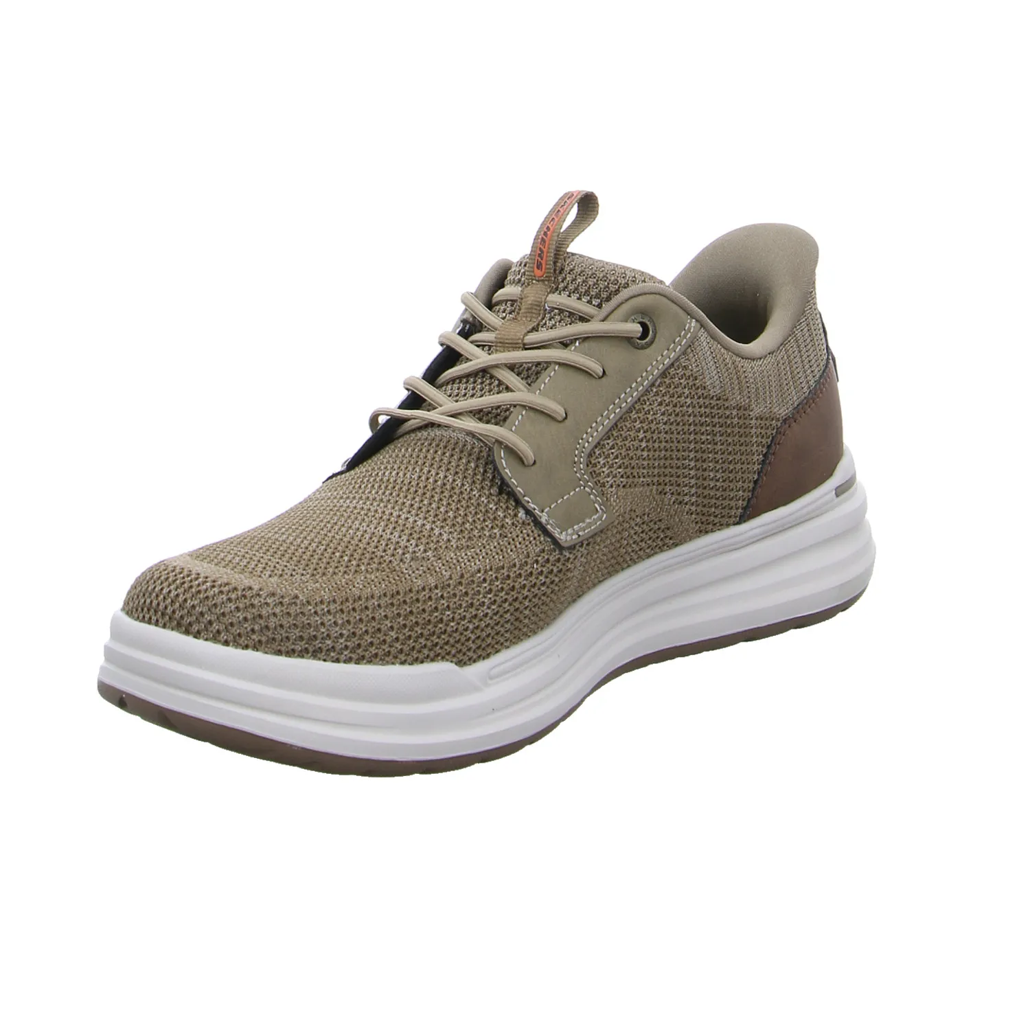 SKECHERS Halbschuhe Sneaker Stoff Taupe Synthetik