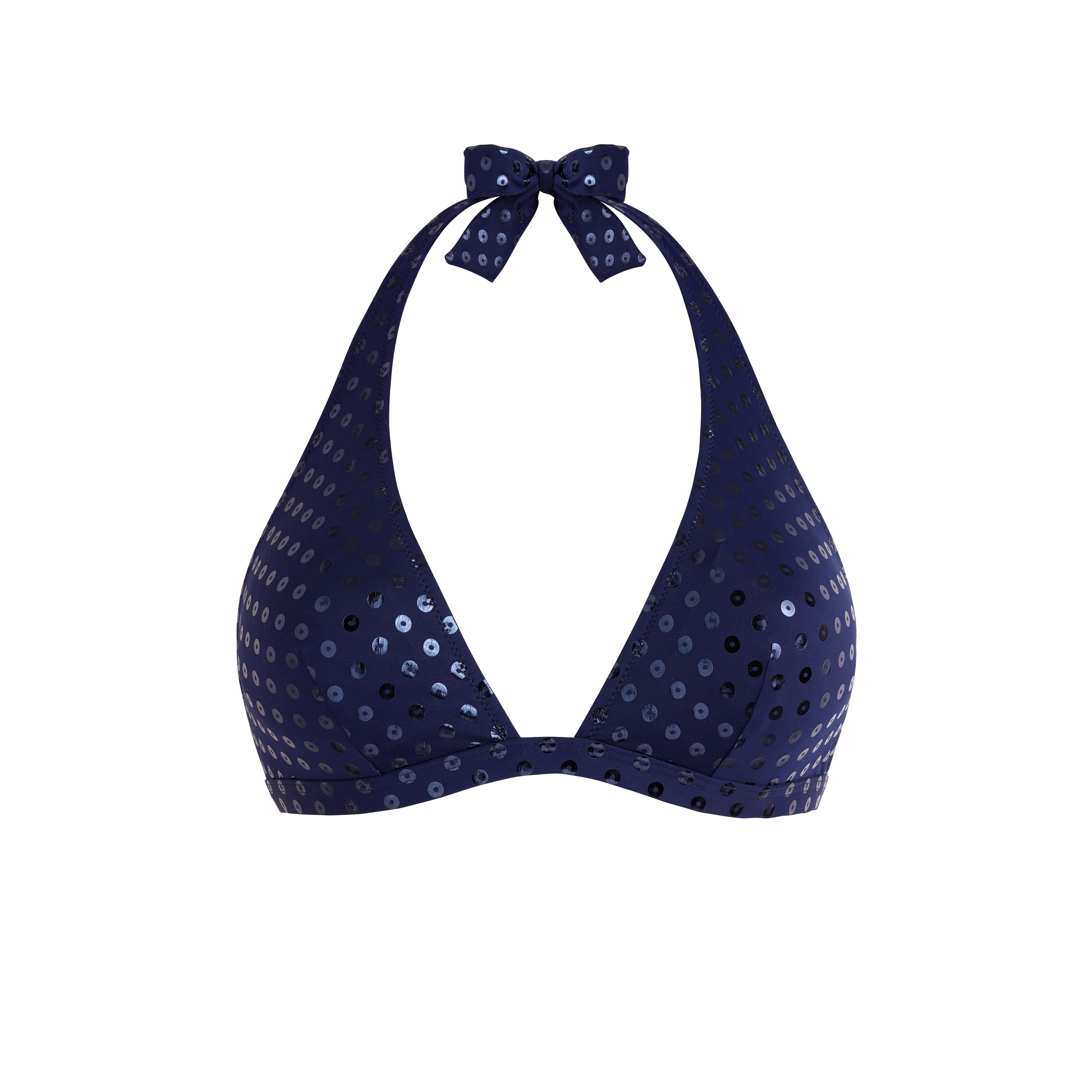 Haut de maillot de bain foulard femme strass en relief