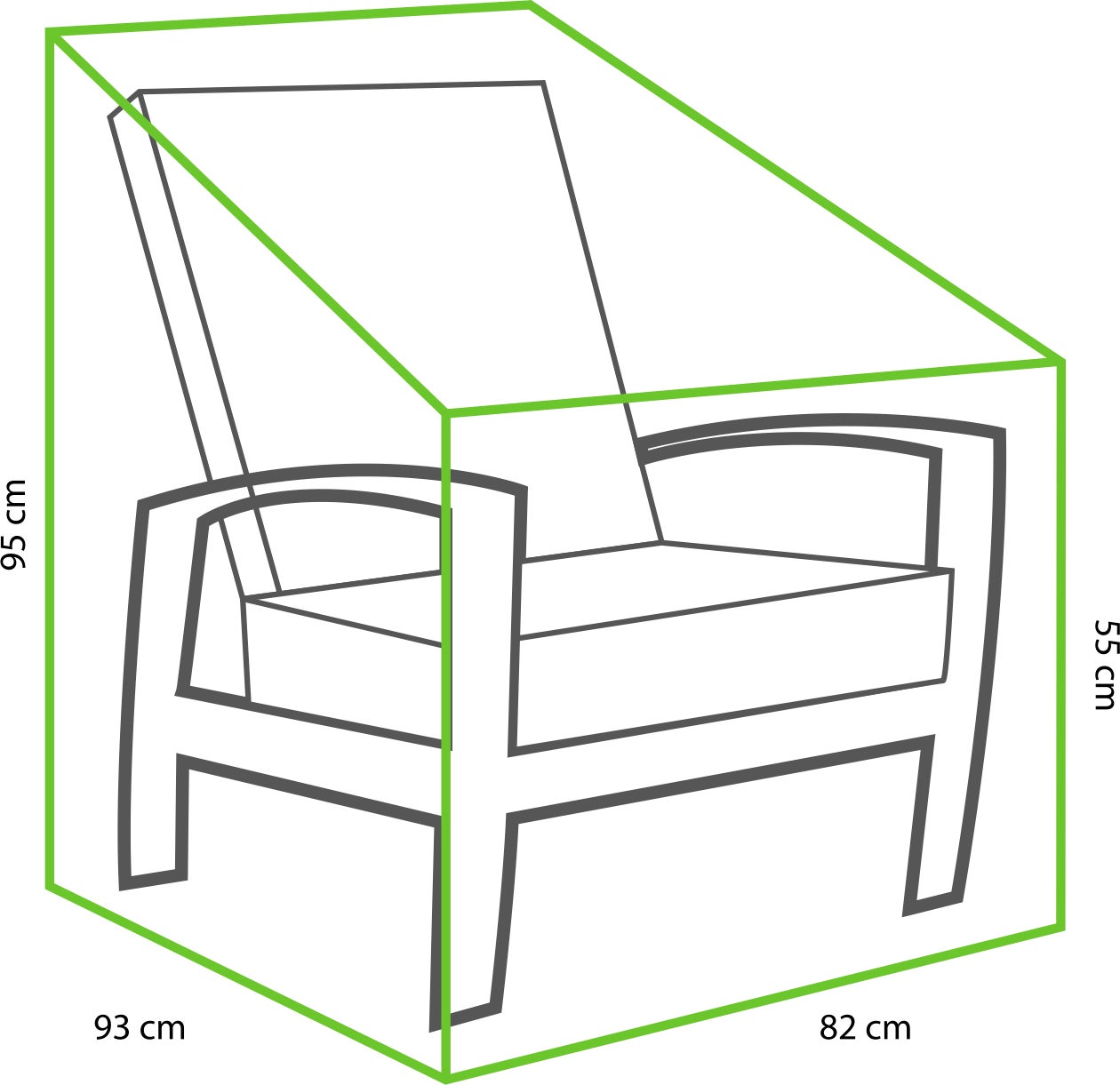 Tierra Outdoor loungestoelhoes Valencia / Queens antraciet 82 x 93 x 95 cm