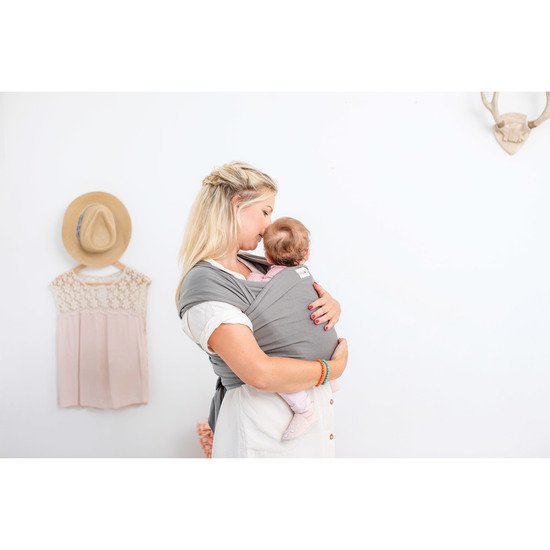 Écharpe de portage Tricot-Slen Organic extensible bio   Organic Silvercloud        de               Babylonia