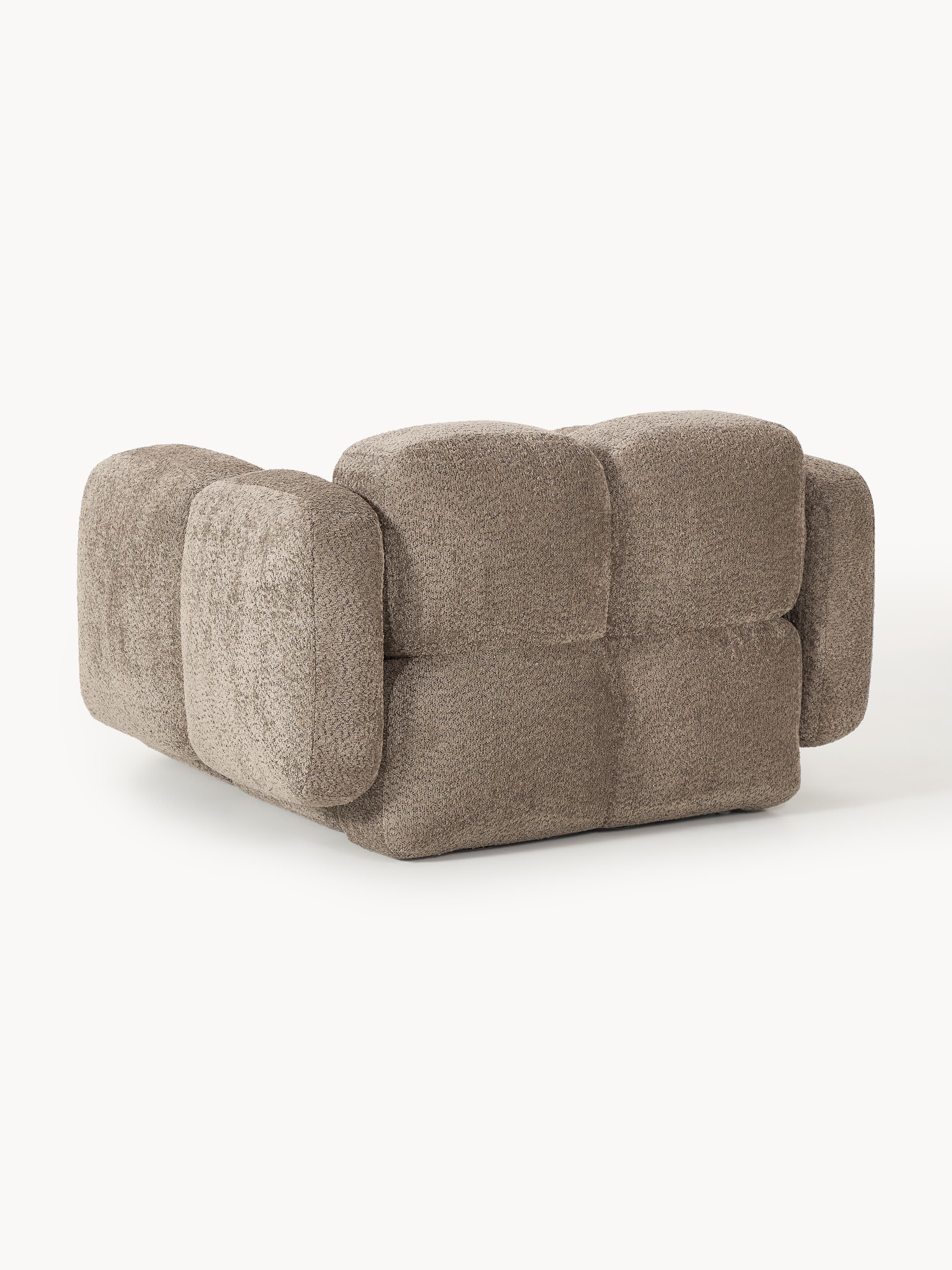 Loungefauteuil Tayla van teddy bouclé