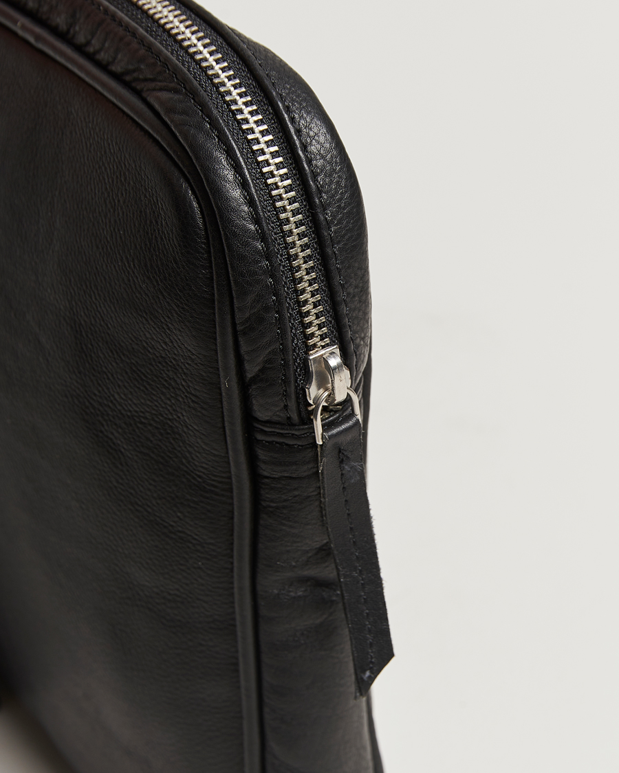Les Deux Leather Laptop Sleeve Black