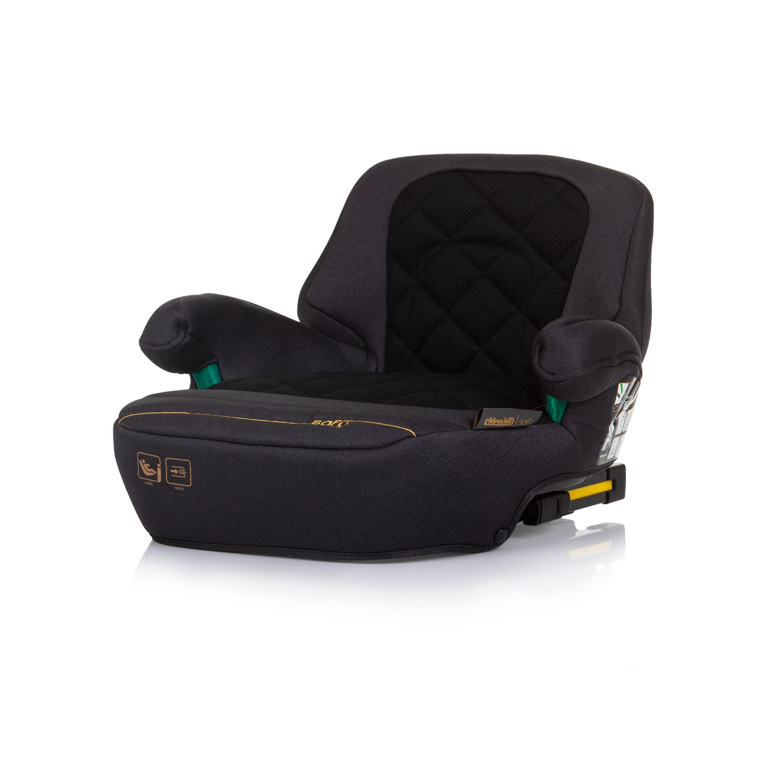Chipolino Kindersitz i-Size Sitzerhöhung Safy (125-150cm), Gruppe 3 (22-36 kg) schwarz