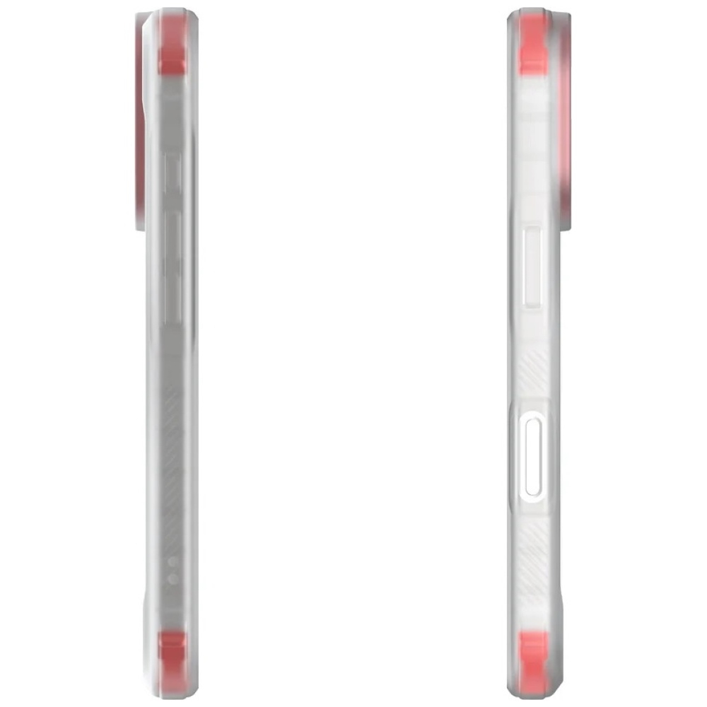 iPhone 17 MagSafe Hardcase Schutzhülle (GHOCAS4210) - Transparent / Rot