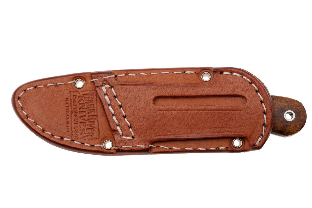 Bark River Essential CPM MagnaCut, Dark Birdseye Maple, vaststaand mes