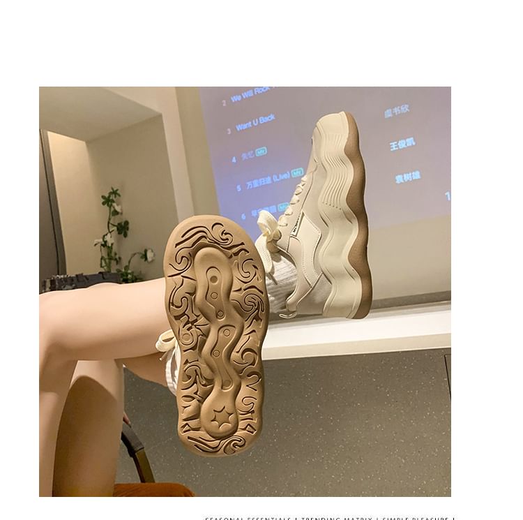 FRAISO - Golvende colorblock platform sneakers