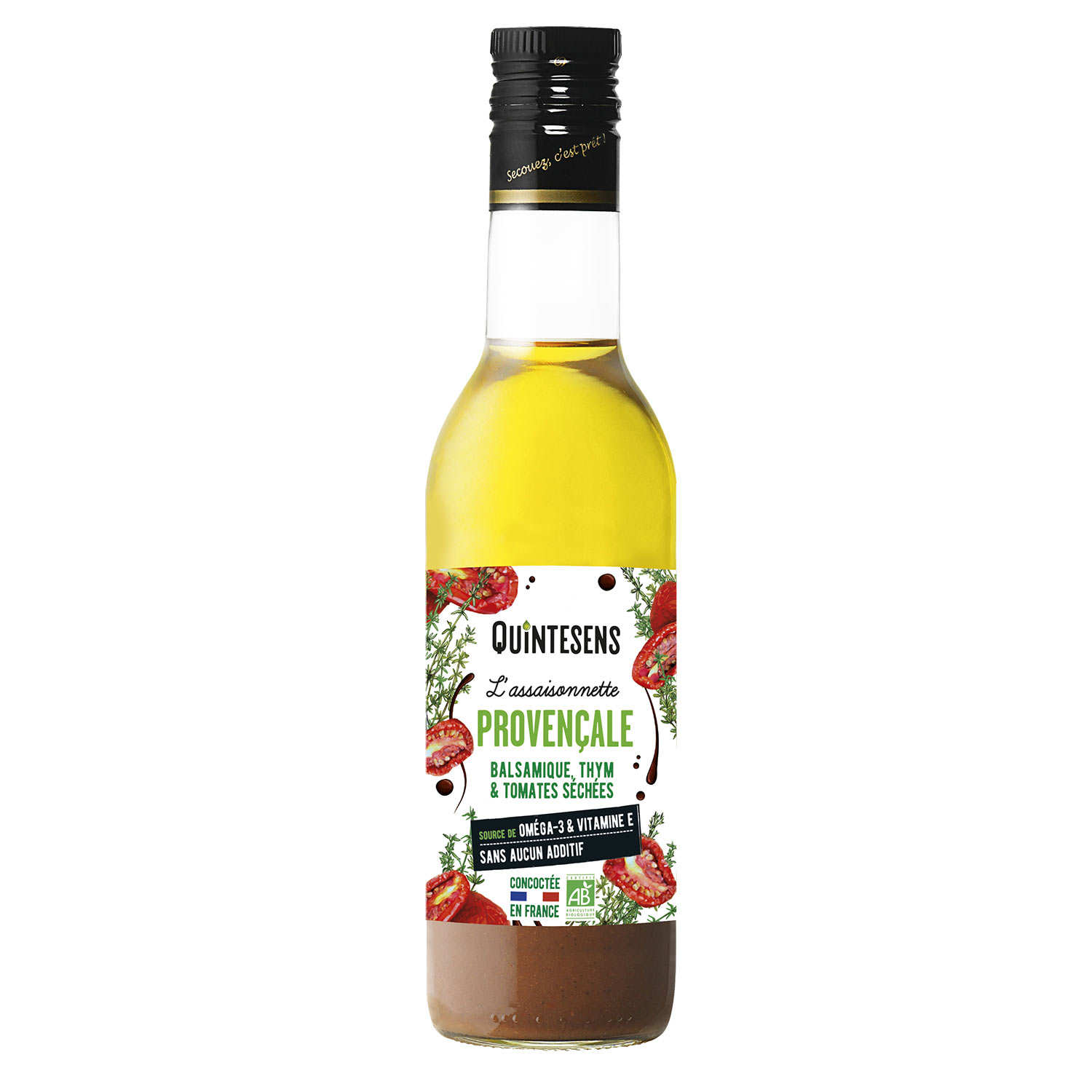Vinaigrette bio à la provençale 100% naturelle sans émulsion