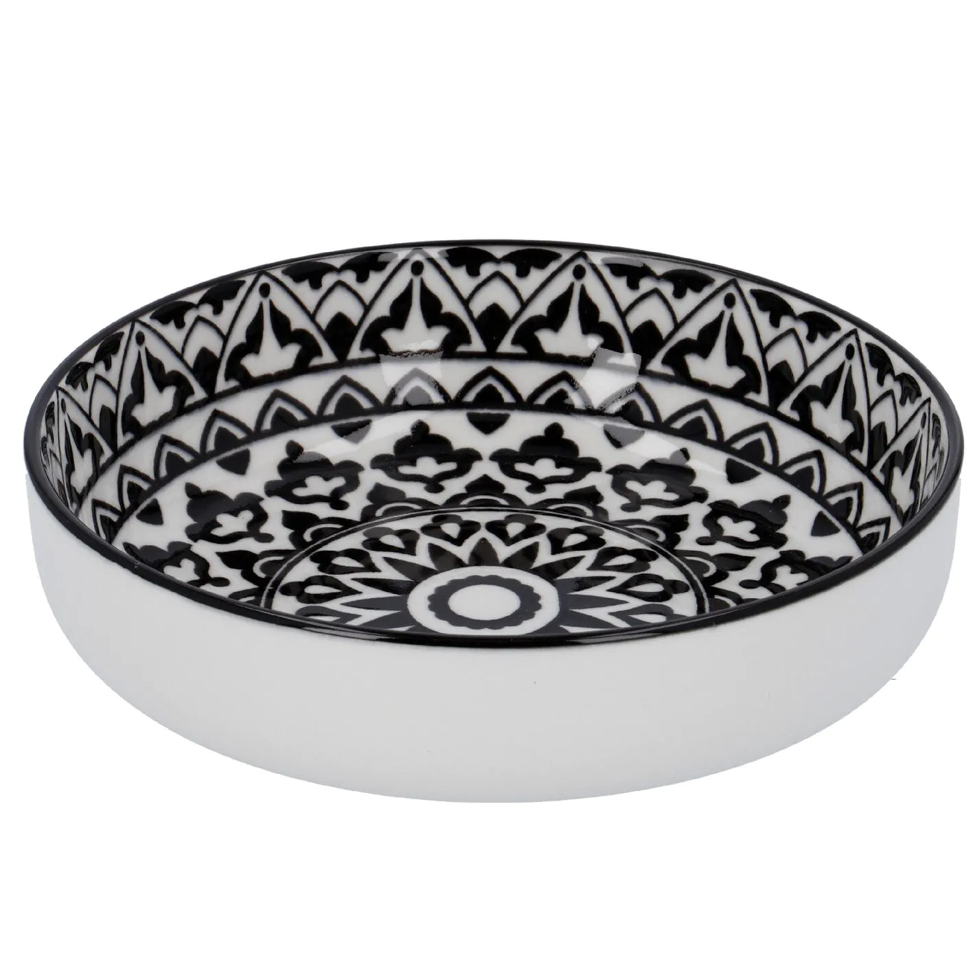 Schale China mit Rand, Orient, schw/wss, 17 cm