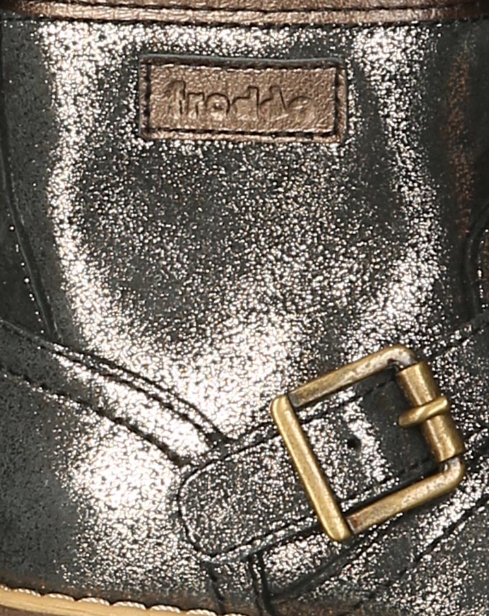 Winter-Stiefeletten CHASKA METALLIC gefüttert in dunkelblau/bronze