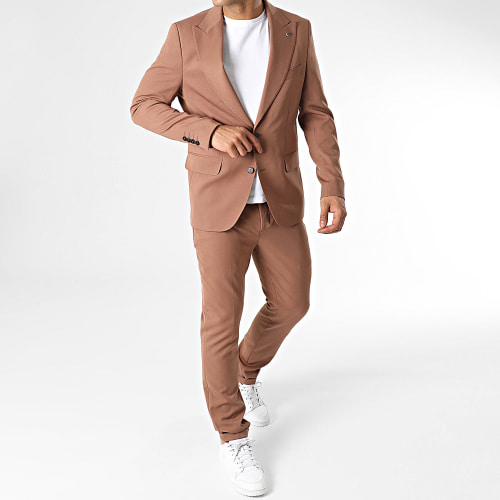 Ensemble Costume 2 Pièces Camel