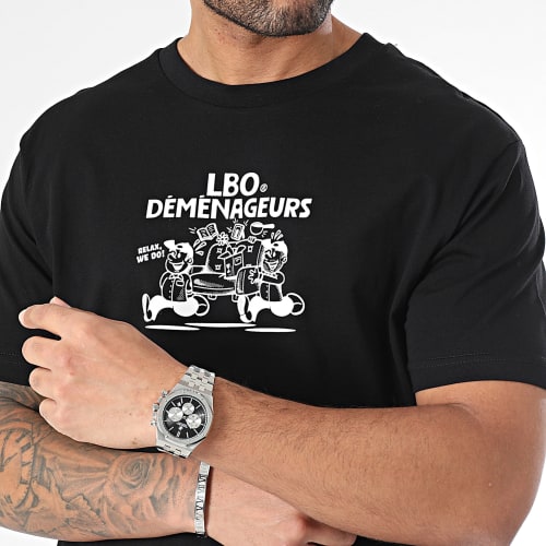 Tee Shirt Oversize Large Drop Collection Déménageurs Noir Blanc