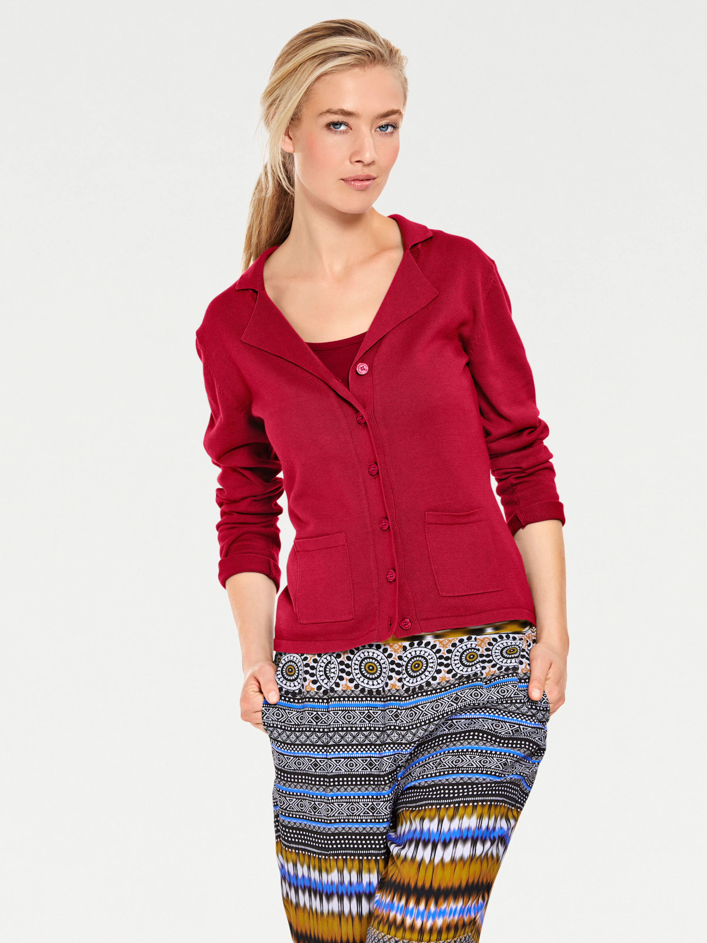 heine Feinstrickjacke in rot