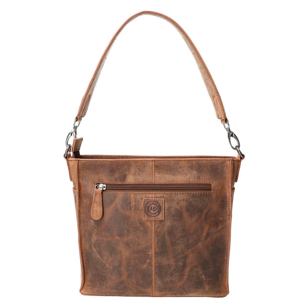 LD Lederwaren Hand/ Schoudertas Hunter Bruin