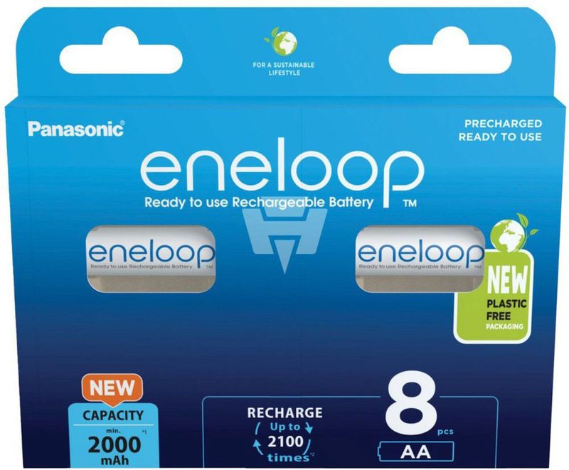 Panasonic - Eneloop - Oplaadbare Batterij - 8-pack - NiMH - AA