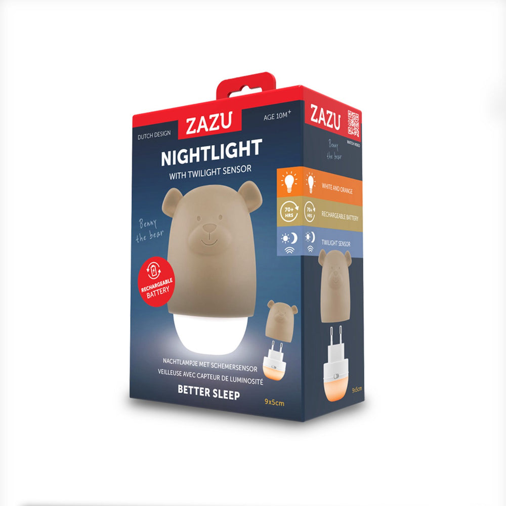 Køb Zazu Beige Benny The Bjørn Portable Nightlight