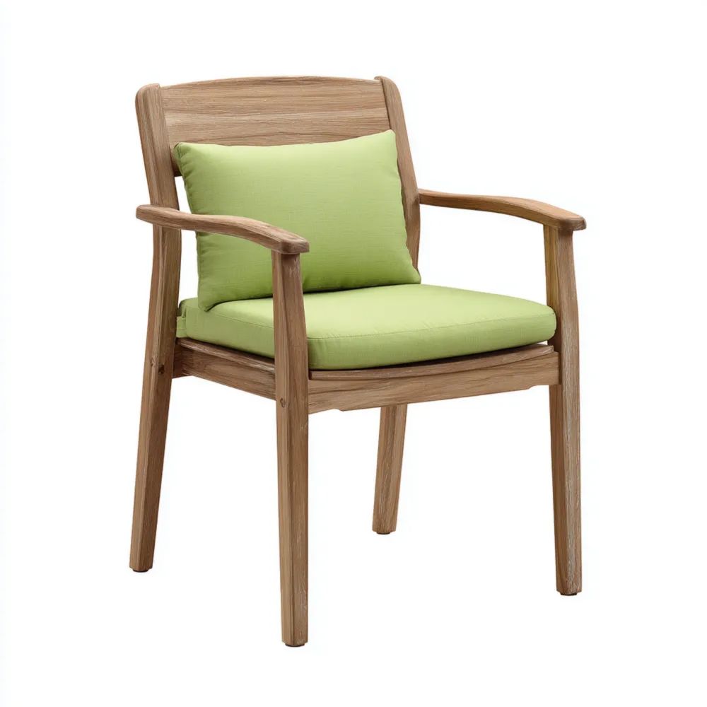 Gartenstuhl 85x60x60 cm – Grün/Holz – Modernes Design