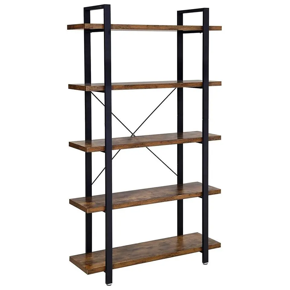 Bobbel Home - Boekenrek - Hout/Metaal - Bruin