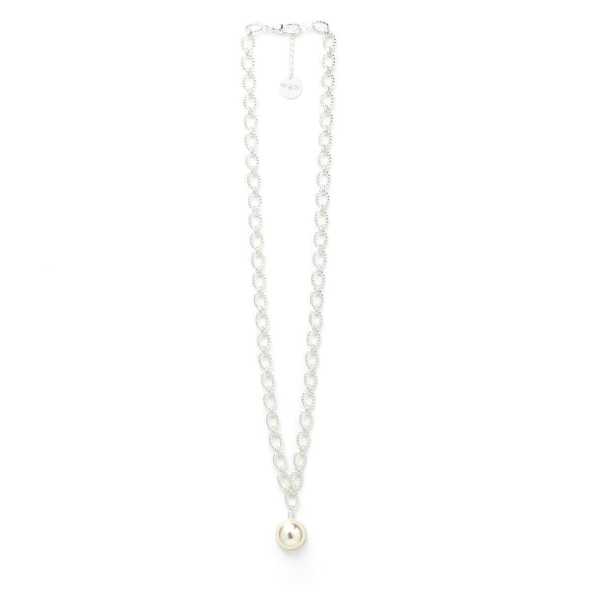 maxi collier perle plaqué argent - NÉLYA