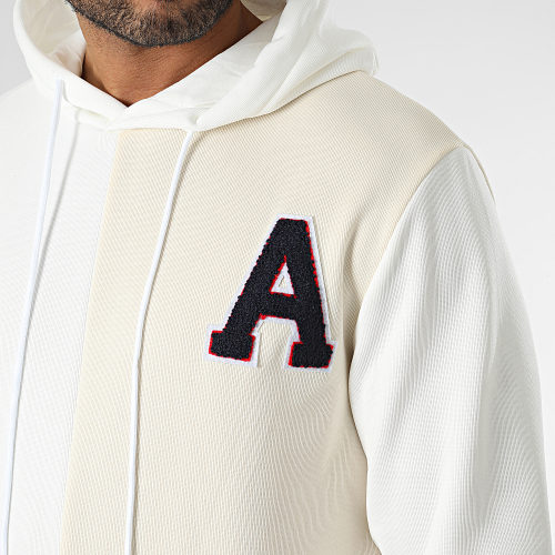 Sweat Capuche Blanc Beige