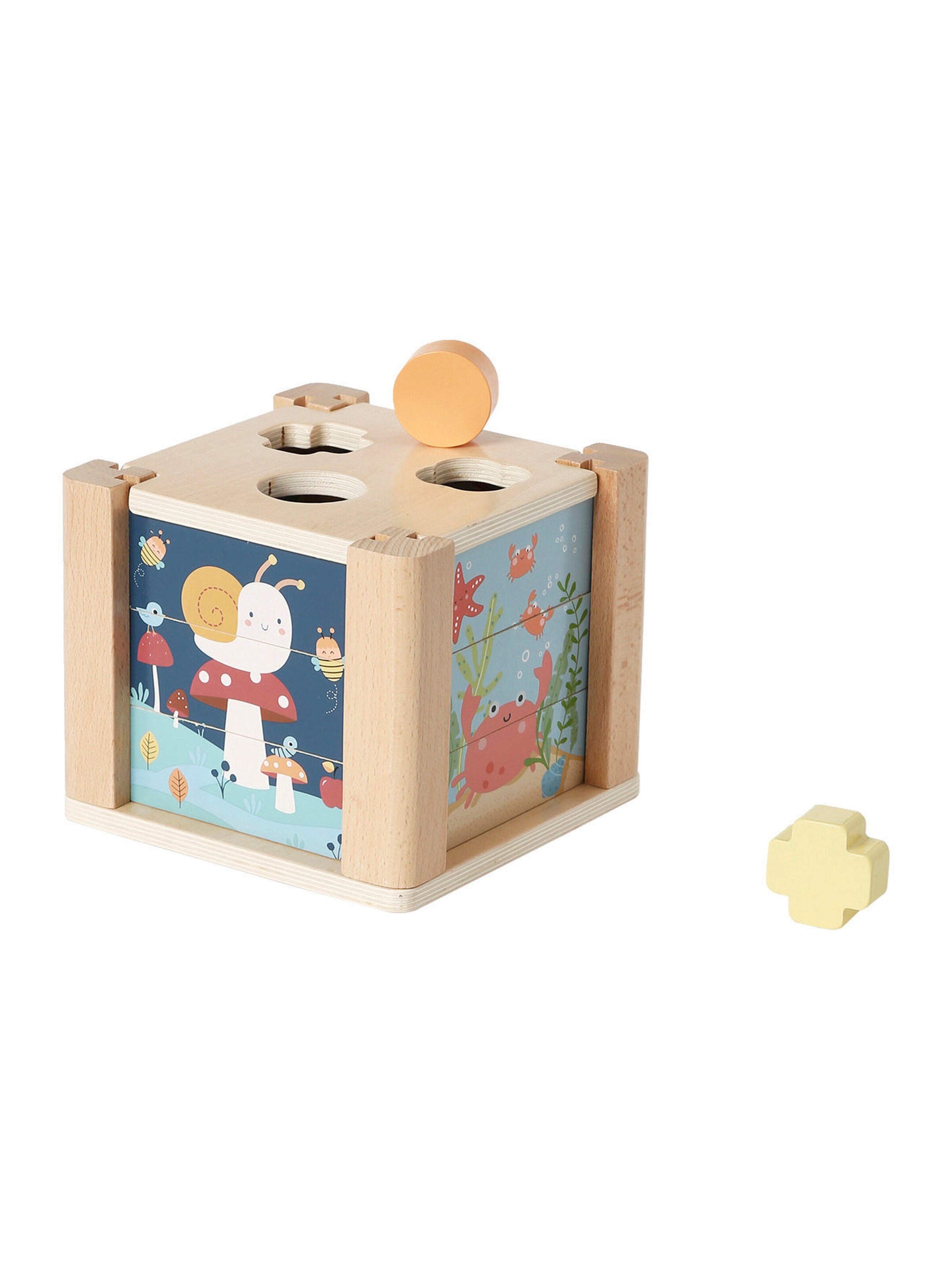 Vertbaudet Baby Activity-Würfel Holz FSC® grün
