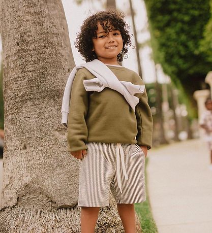 Les Deux Bådeshorts - Stan Stripe - Mustard Yellow/Light Ivory