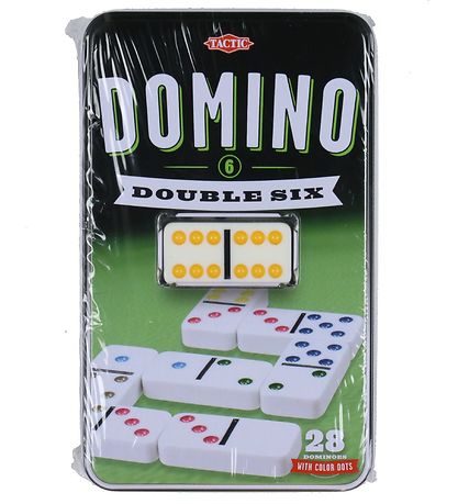 TACTIC Spil - Domino DouBlå Six