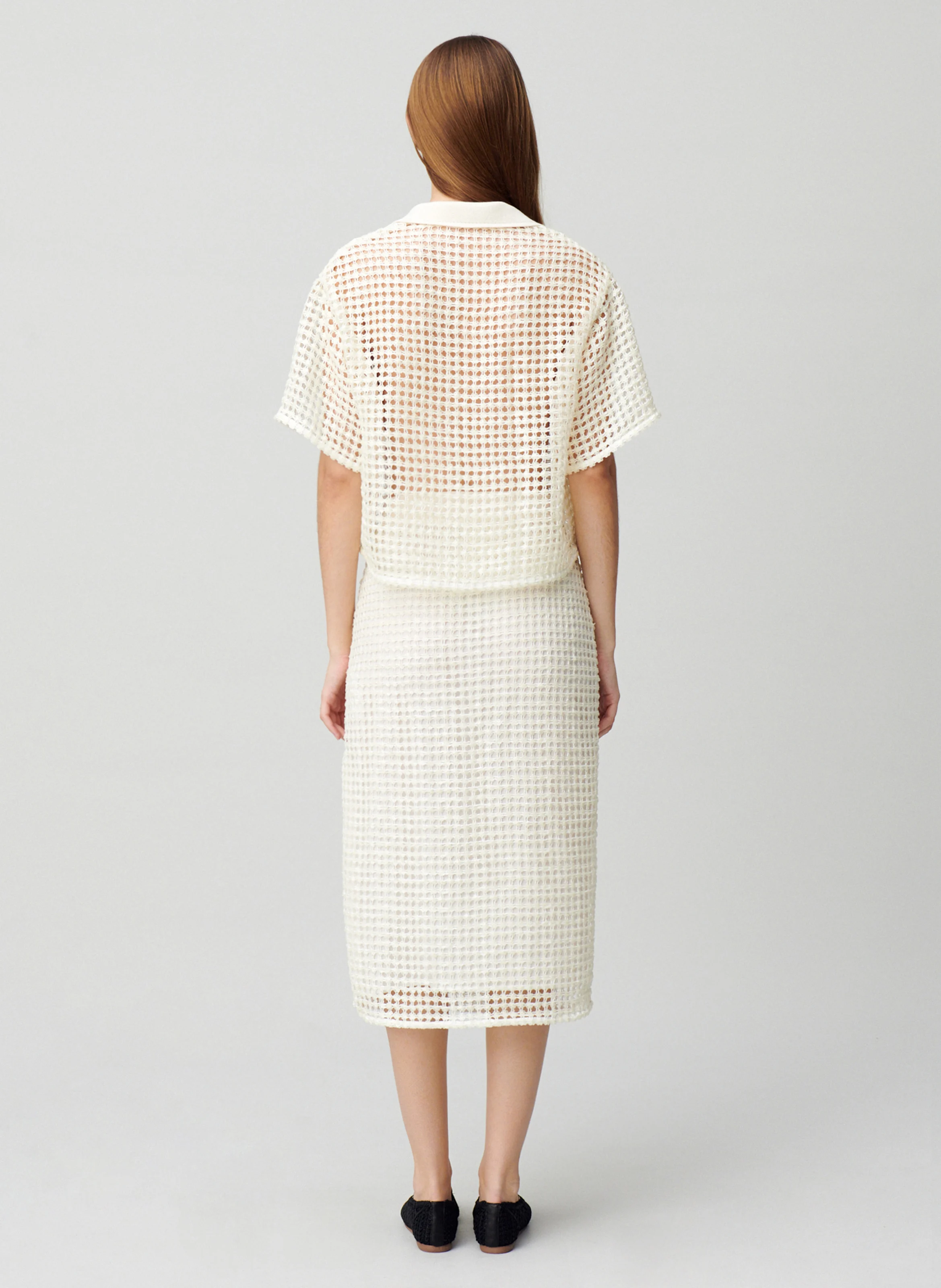 Top droit col classique | Blanc