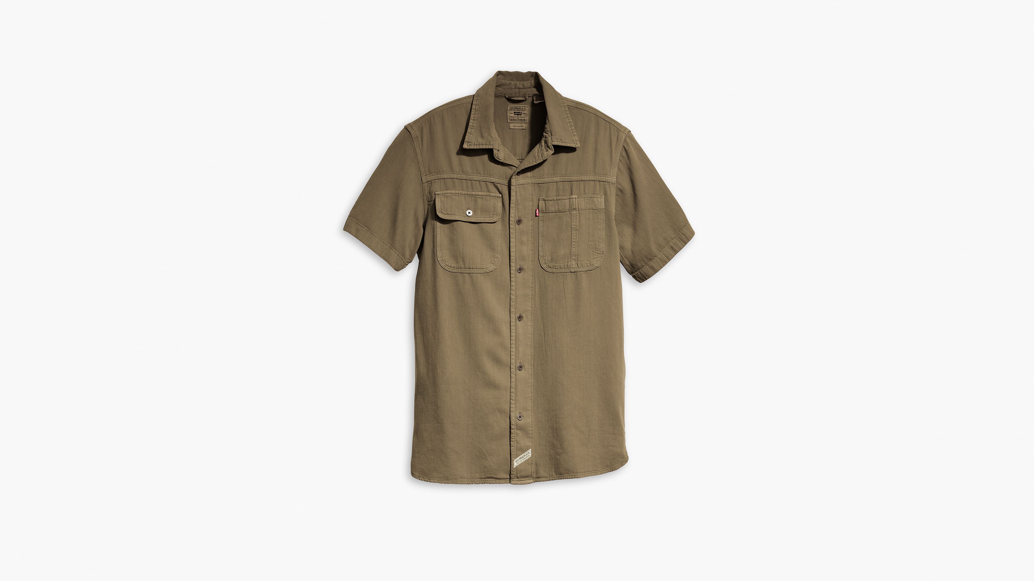 Chemise Worker manches courtes Auburn - Otter Natural Garment Dye - Marron