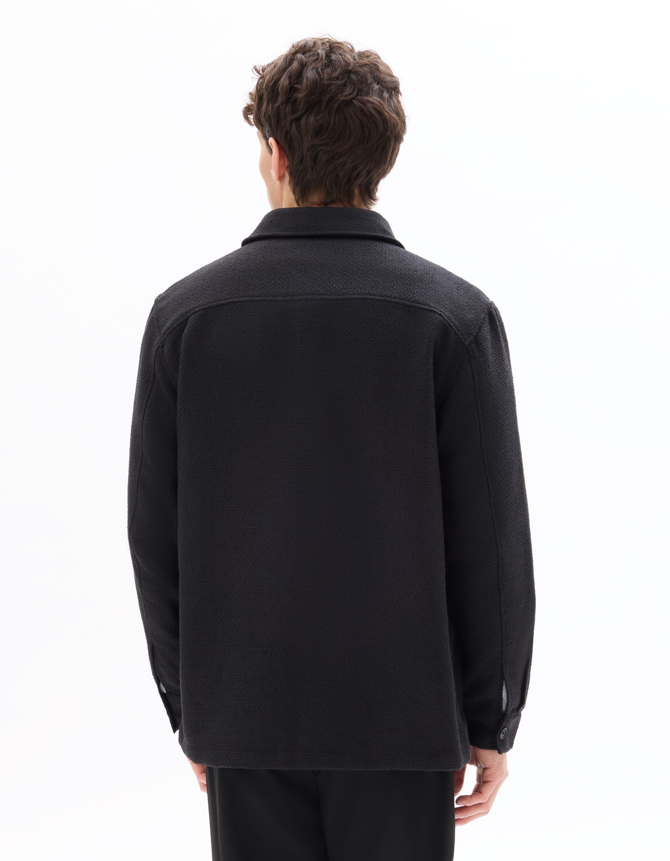 Surchemise en tweed - noir