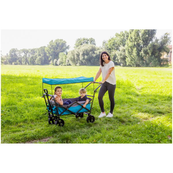 VedesOutdoor active Bollerwagen mit Dach Petrol