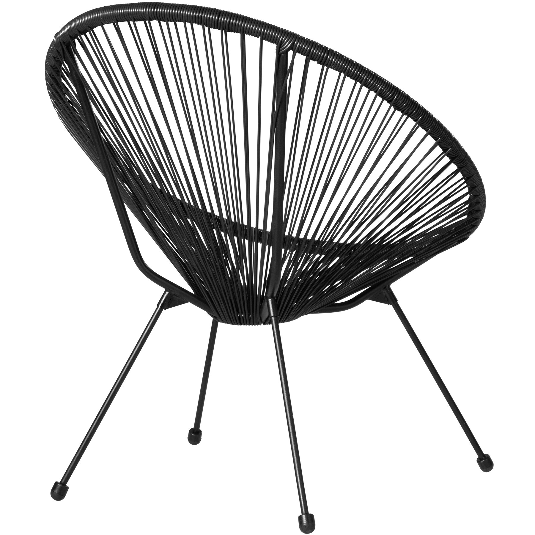 tectake® 2 Gartenstühle Santana mit Tisch, Retro-Design im Acapulco-Stil, UV-beständig, Belastbarkeit Stuhl 120 kg