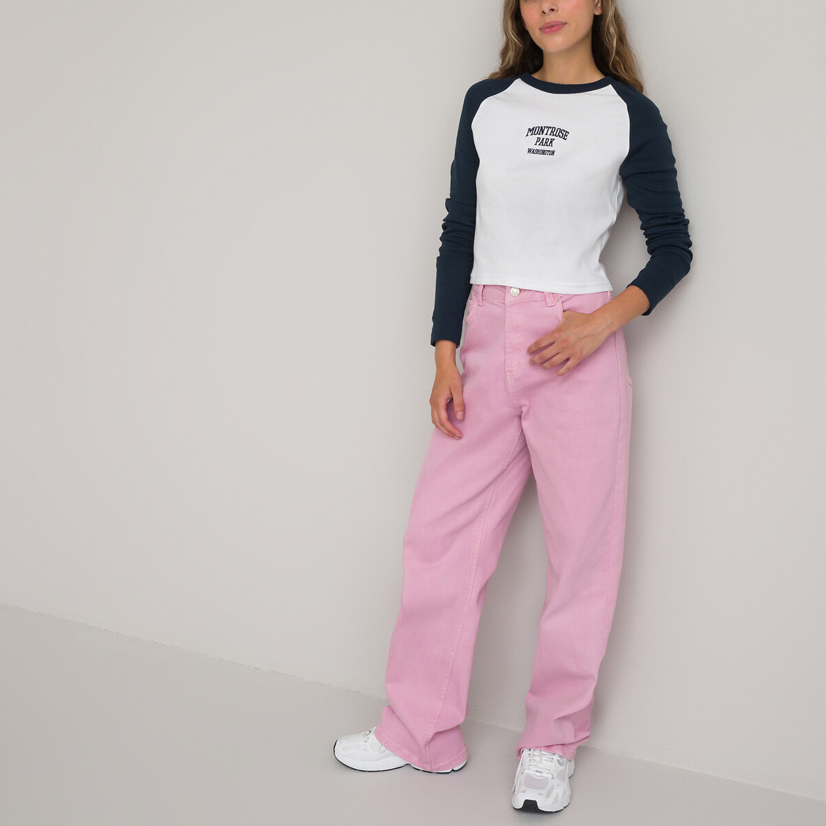 COLEÇÕES LA REDOUTE<br>T-shirt cropped com lange mouwen