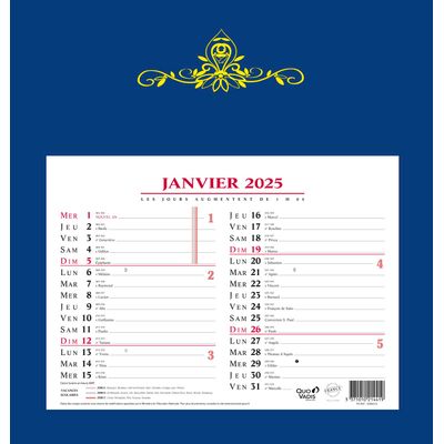 Quo Vadis Skytos - Calendrier bloc mensuel - 29 x 30 cm - disponible dans différentes couleurs