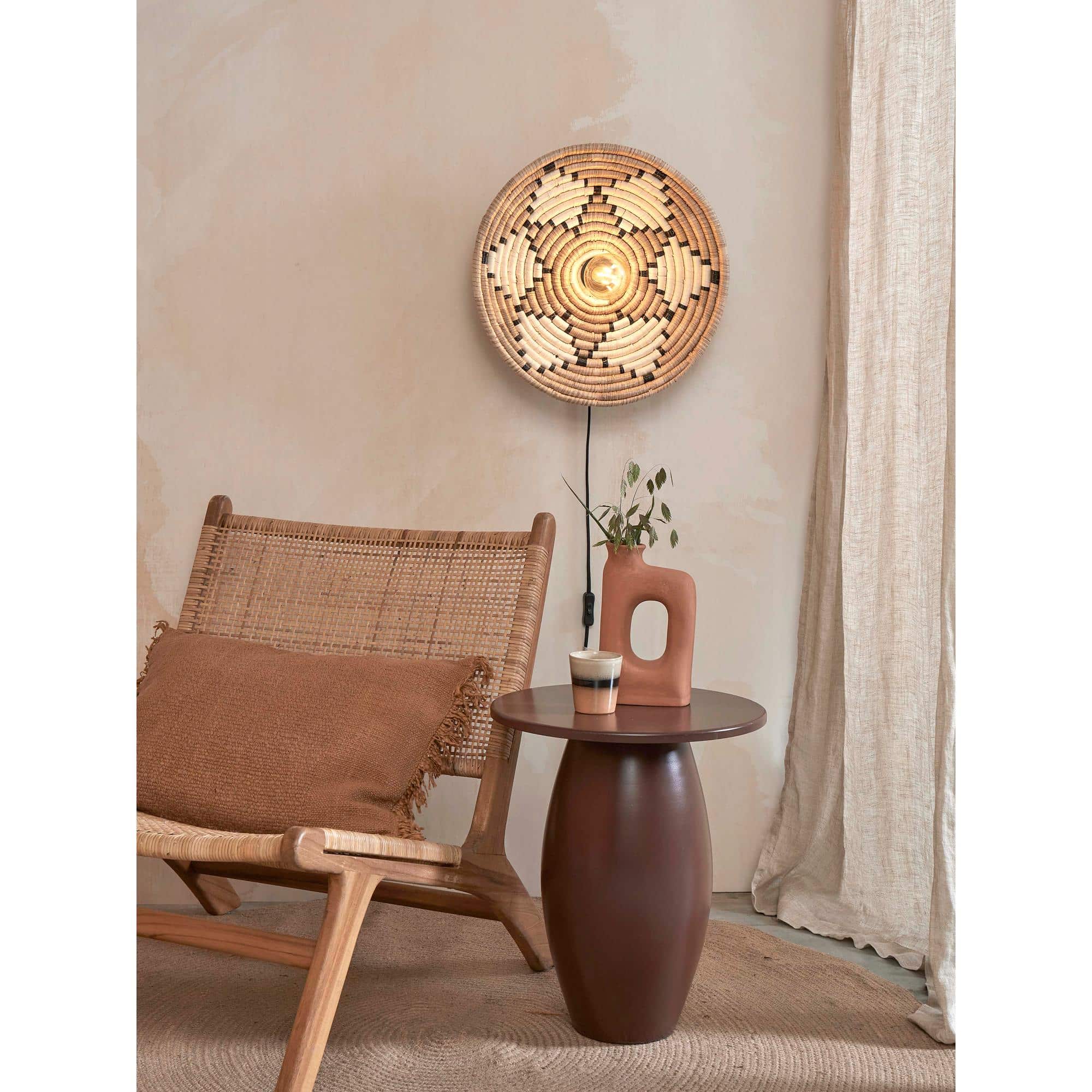 GOOD&MOJO Wandlamp Andros - Naturel|Wit - Ã45cm