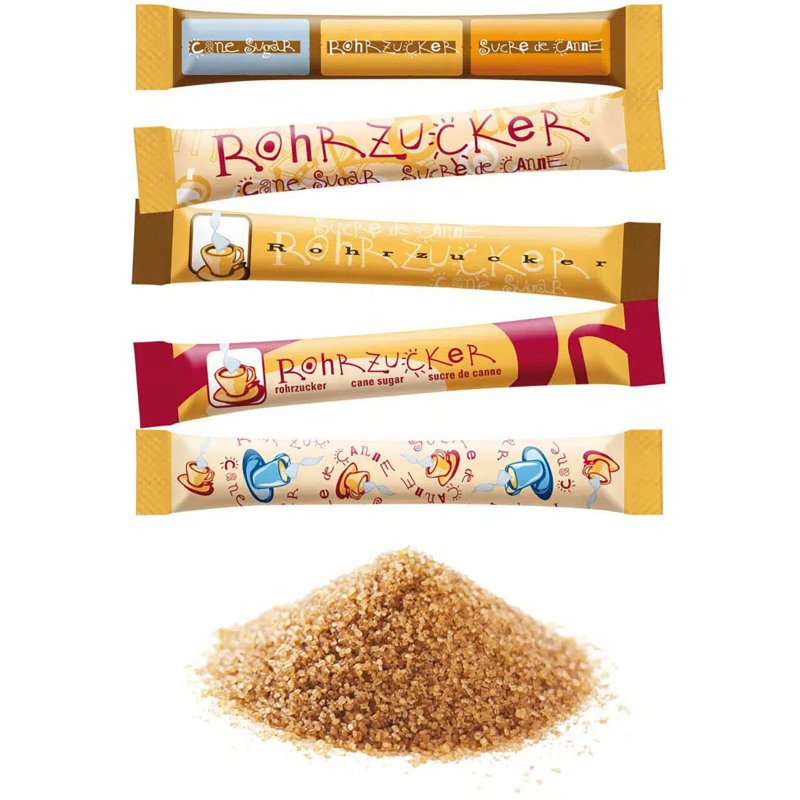 Sucre roux Hellma - Boîte distributrice de 500 sticks