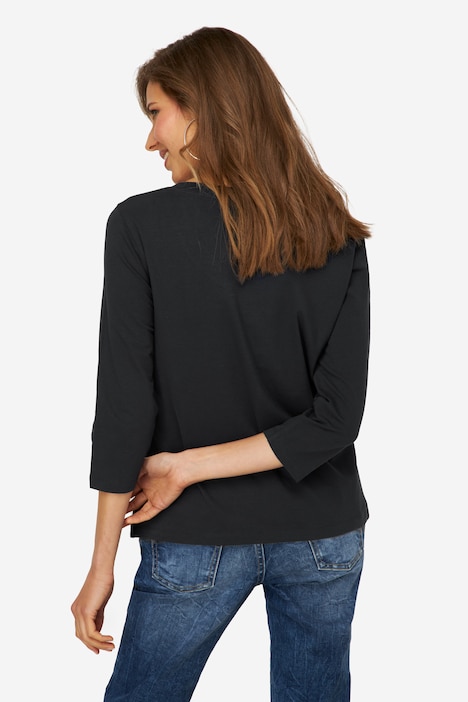 T-Shirt, Robbe, V-Ausschnitt, 3/4-Ärmel, OEKO-TEX