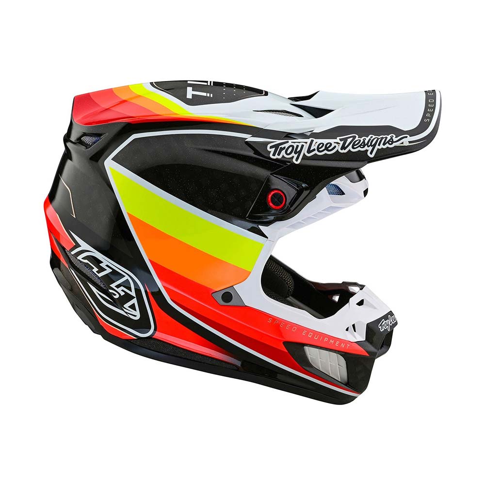 Troy Lee Designs - Casque SE5 Carbon Reverb Noir / Blanc / Jaune / Orange