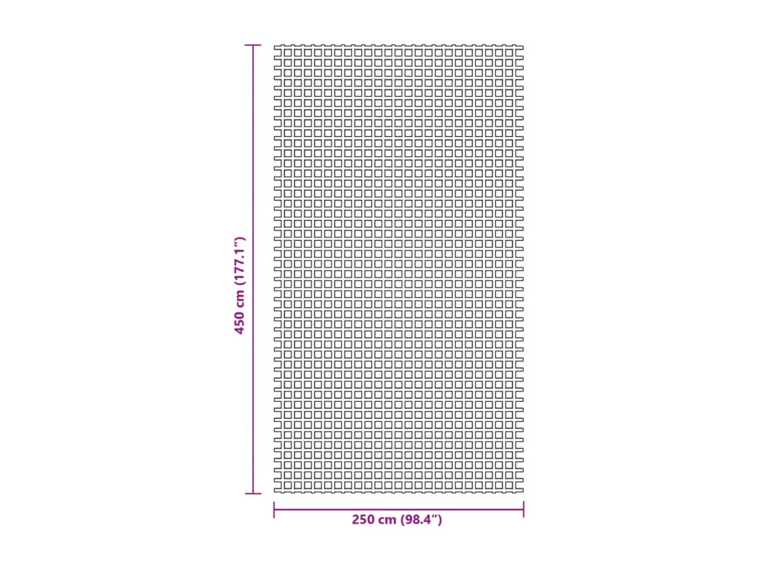 Tapis de tente anthracite 4,5x2,5 m