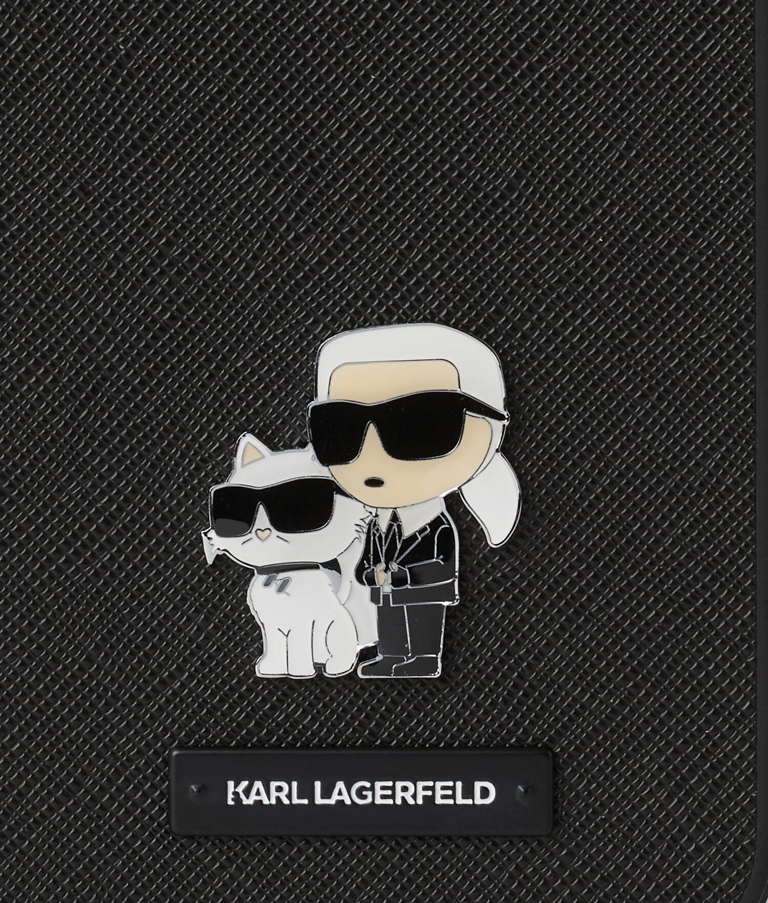 COQUE IKON KARL ET CHOUPETTE POUR IPHONE 16 PRO MAX - Noir