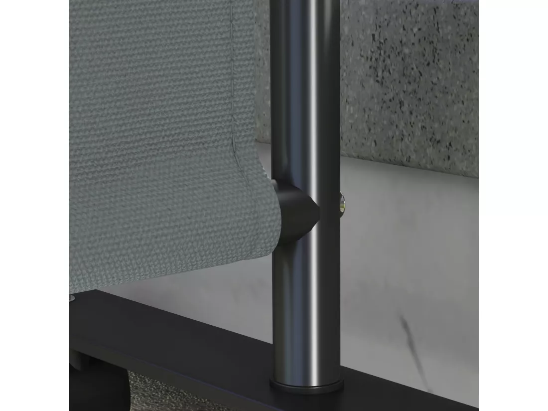 Panneau brise-vue paravent extérieur sur roulettes - autoportant - dim. 183L x 30l x 181H cm - gris