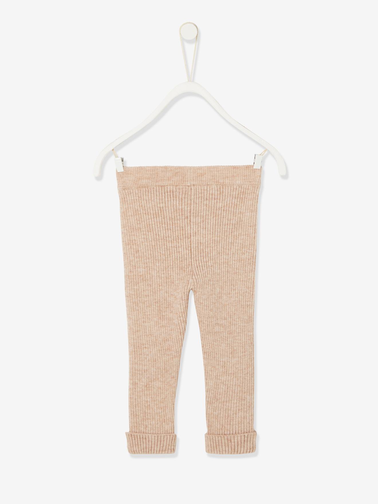 Leggings de tricô coral para bebês