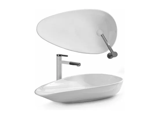 Vasque À Poser Rea Greta 75 White