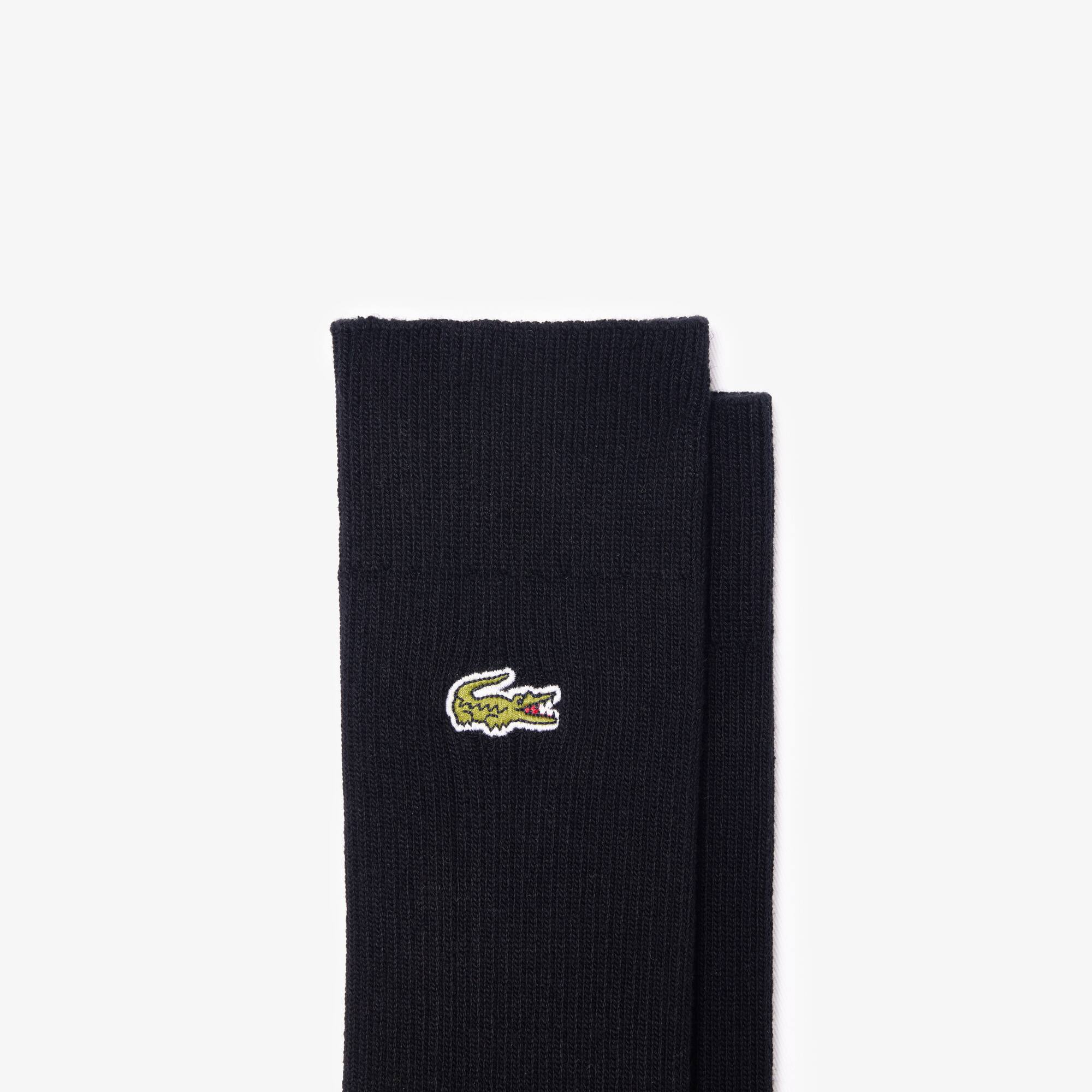 Lot de 2 paires de chaussettes unies côtelées Chaussettes - Noir - Lacoste - Unisex