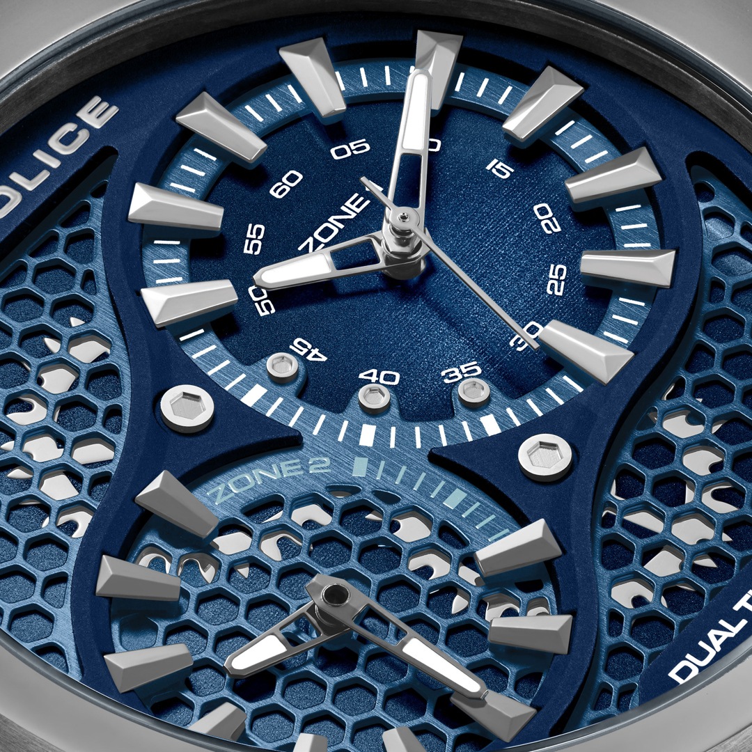Police Boa Dual Time Blau / Grau