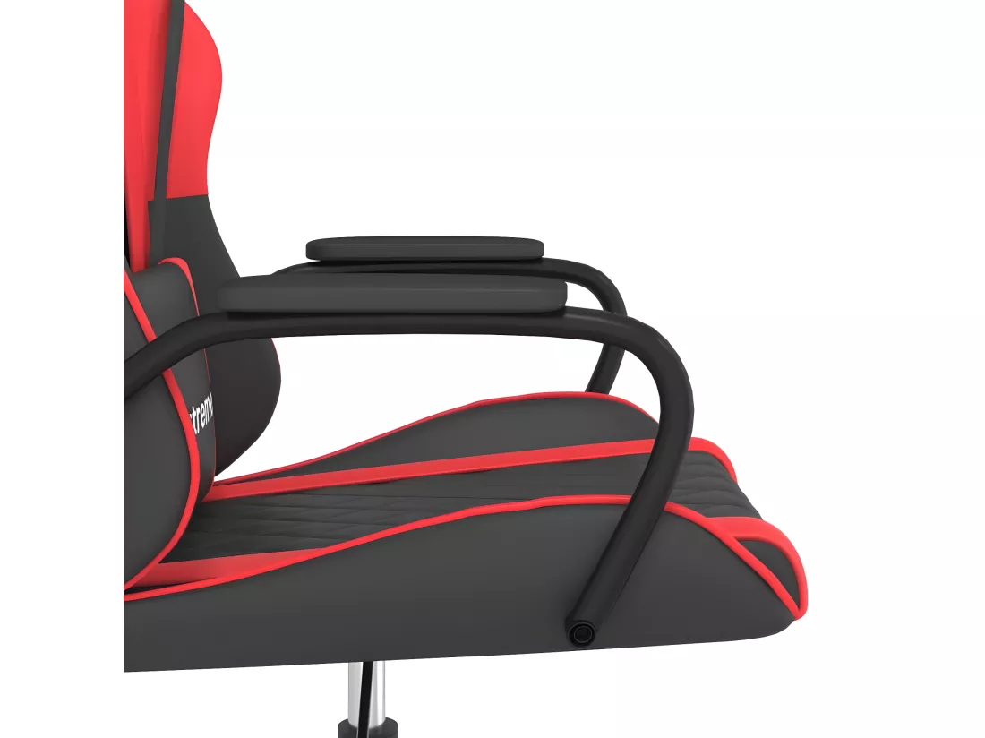 Chaise de jeu de massage Noir et rouge Similicuir