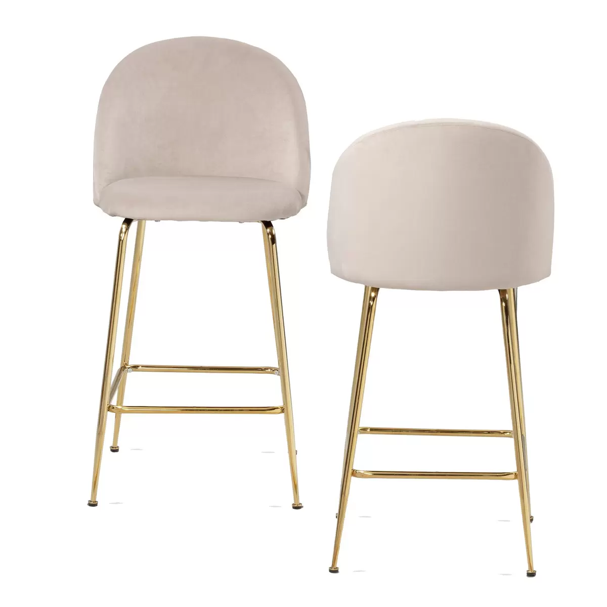 Barhocker 2er-Set Ardisa beige,gold