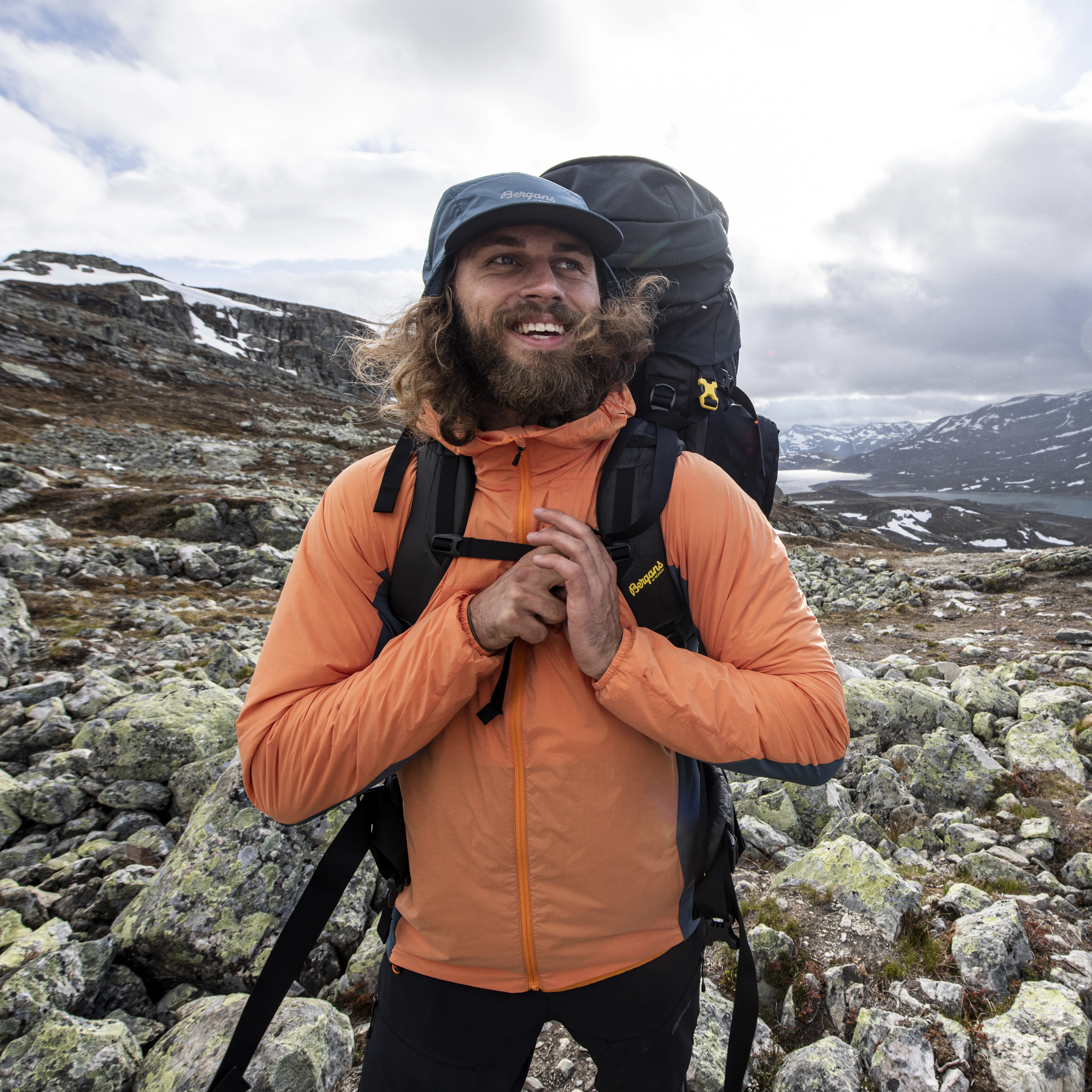 Rabot Lt Windbreaker Jacket Cloudberry Yellow / Orion Blue